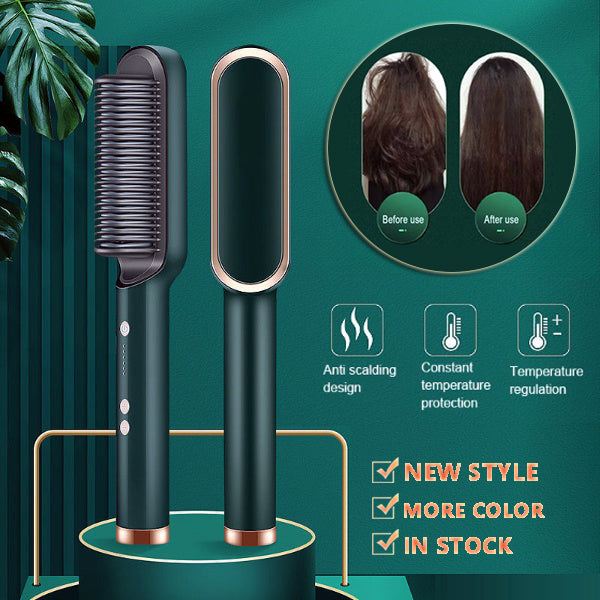 Hair Straightener Hot Comb - Electric Hair Brush